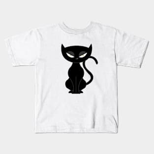 Black cat Kids T-Shirt